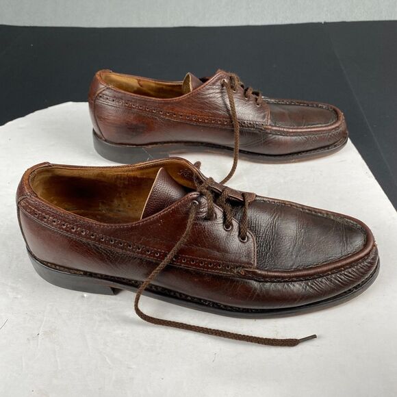 Vintage Russell Men\'s Moccasin Oxford Size 12A,Leather Shoes 6340 main image 5